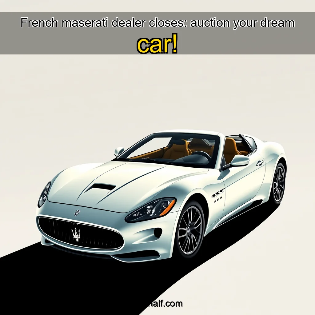 Artistic representation for French maserati dealer closes: auction your dream car!