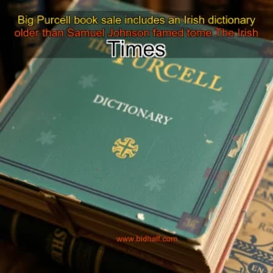Artistic representation for Big Purcell book sale includes an Irish dictionary older than Samuel Johnson famed tome The Irish Times