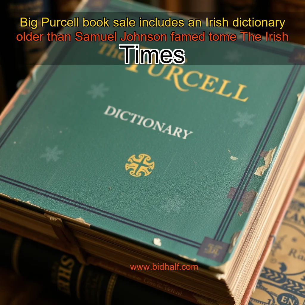 Artistic representation for Big Purcell book sale includes an Irish dictionary older than Samuel Johnson famed tome The Irish Times