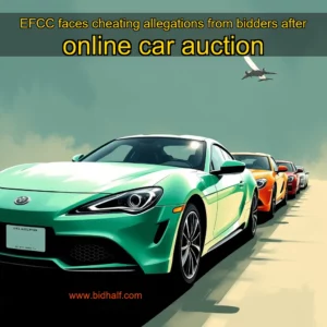 Artistic representation for EFCC faces cheating allegations from bidders after online car auction