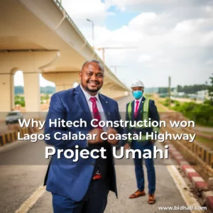Artistic representation for Why Hitech Construction won Lagos Calabar Coastal Highway Project Umahi