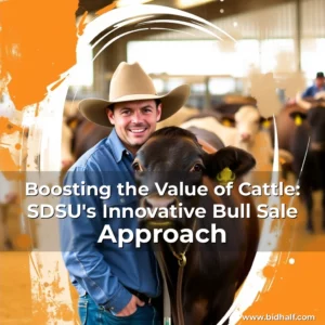 Artistic representation for Boosting the Value of Cattle: SDSU's Innovative Bull Sale Approach