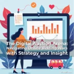Artistic representation for The Digital Auction Arena: Navigating Online Bidding Wars with Strategy and Insight