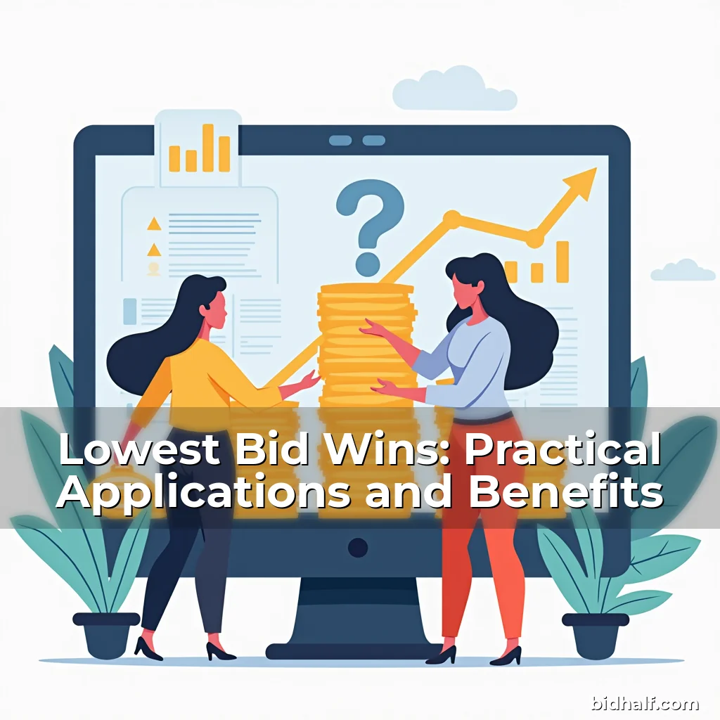 Artistic representation for Lowest Bid Wins: Practical Applications and Benefits